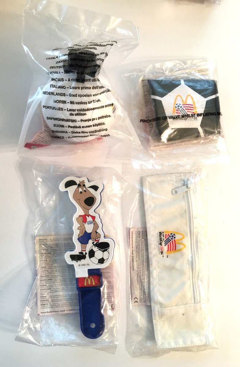 Vintage 1994 World Cup USA Foreign McDonalds Happy Meal Toys