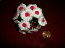 Bunch of White Daisies with Red Center - Japan - Vintage