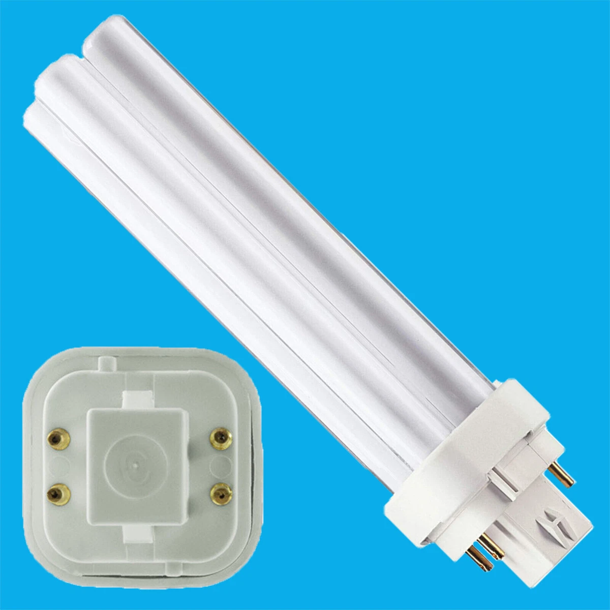 2x 18W G24q 2 4 pin Low Energy CFL BLD Double Turn Light Bulb