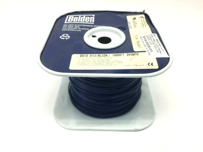 Belden 99180131000 Hook-up Wire 18AWG 1C PVC 675ft Spool DK Blue