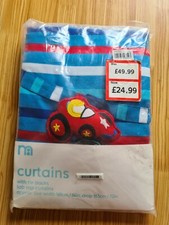Mothercare Tab Top Nursery Kids with Tie Backs Curtains