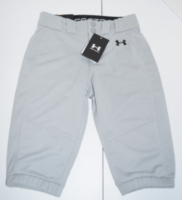 Under Armour Girls Utility Softball Pants - Gray Grey Size: YSM NWT