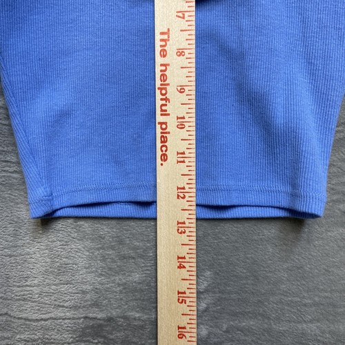 NEU Zara ärmelloses Stretch geripptes Crop Top Damen klein blau - Bild 4 von 10