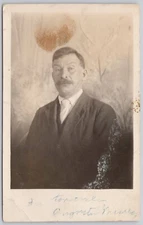 Man Portrait Quebec Canada Real Photo Postcard RPPC Augustin Murray