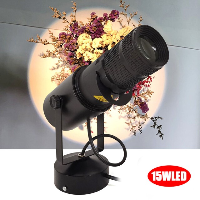 Manual Focus Length LED White Stage Pin Spot Light+4 Apertures