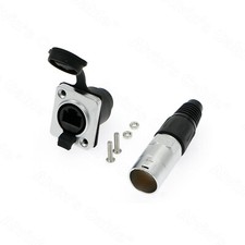 Conector impermeable Ethernet RJ45 RJ45 enchufe industrial macho enchufe de montaje en panel