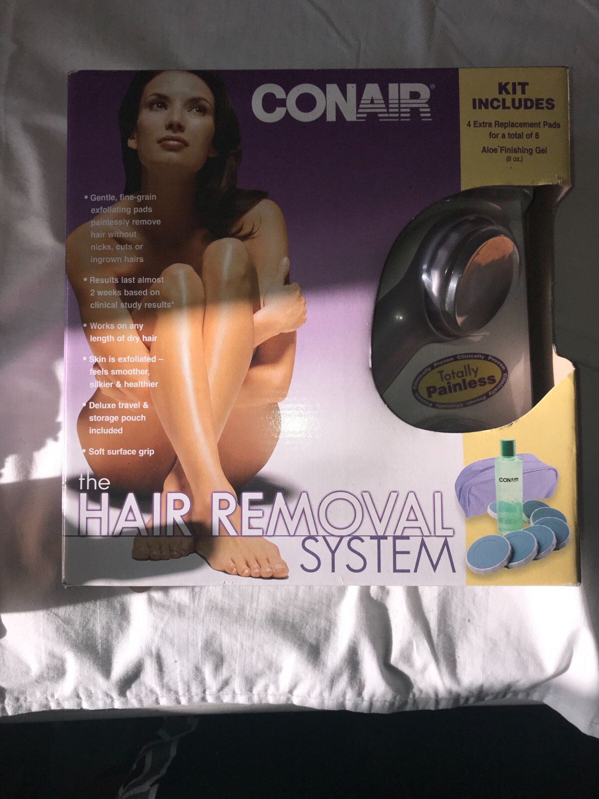 2003 NOS New CONAIR HB3 HAIR REMOVAL SYSTEM Electric TOOL 8 Pads