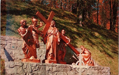 Cross Ste Anne De Beaupré QC Quebec Canada Monument Chrome Postcard Unused UNP