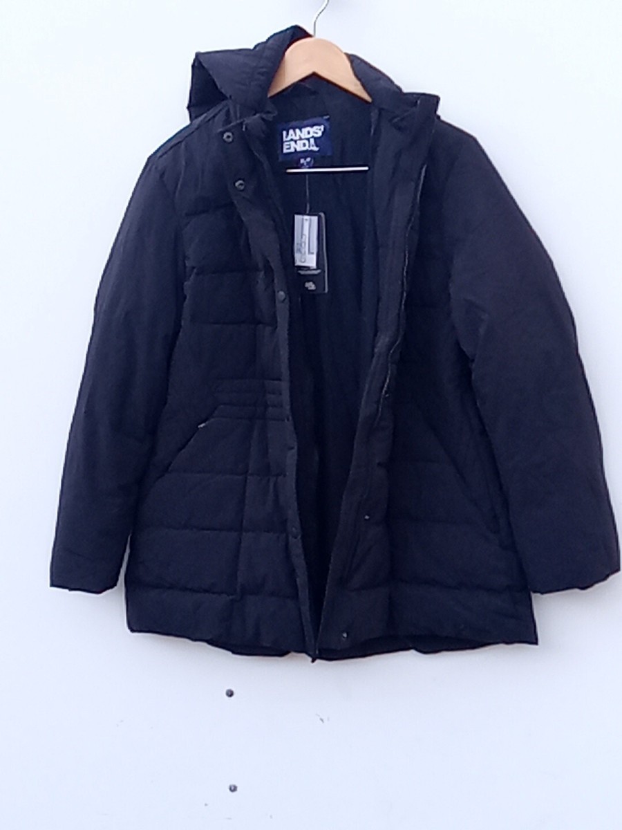 LANDS' END Brown Puffer 80% Down Coat Jacket Women Winter Size Xl W/Tags