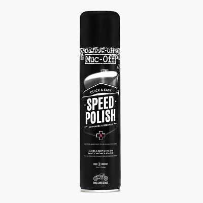 Muc Off Speed Polish 400ml Politur Spray Hochglanz mit Carnauba-Wachs
