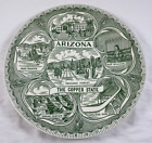 Arizona Souvenir Plate The Copper State 9.5" Green Vintage 1960s