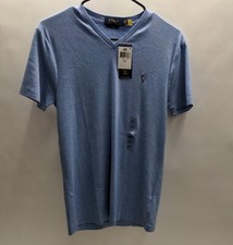 POLO RALPH LAUREN CUSTOM SLIM FIT V NECK T SHIRT Mens Small S/P