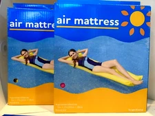 Air Mattress Pool Raft Relax Swimming 72in x 27in  Ages 14 and up Lot of 2