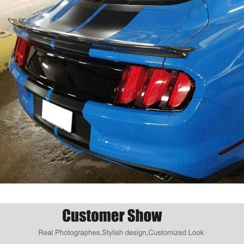 For Ford Mustang GT Coupe 2015-2020 Real Carbon Rear Trunk Lid Spoiler Boot Wing - Picture 12 of 12