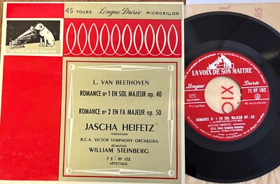 JASCHA HEIFETZ - STEINBERG / BEETHOVEN romances for violin / VSM   7''