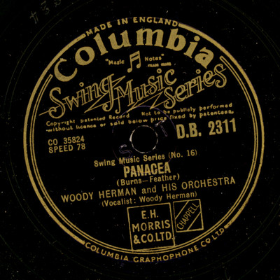 WOODY HERMAN ORCH. Panacea / The good earth     Schellackplatte 78rpm      X2237