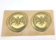 2 Bacardi Gold Bat Round Bottle Adhesive Label Decal