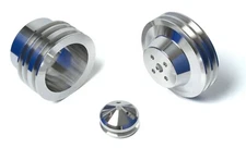 Small Block Ford V-Belt Pulley Kit 289 302 351W - Early SBF Water Pumps, 3 Bolt