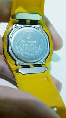 Vintage Yellow G-Shock Solar G-056RE Polygon Slim Rasta Reggae