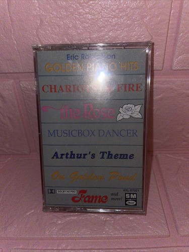 Vtg 1988 Eric Robertson Golden Piano Hits Cassette Tape Arthur, Fame Rare Sealed - Picture 2 of 7