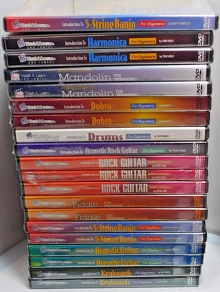 29- Learn To Play Music Medias DVD, CDs, VHS Guitars, Drums. Harmonica, Keyboard - Image 2 of 4