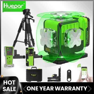 4D 16 Lines Laser Level Self Leveling Green Beam Bluetooth Remote Control