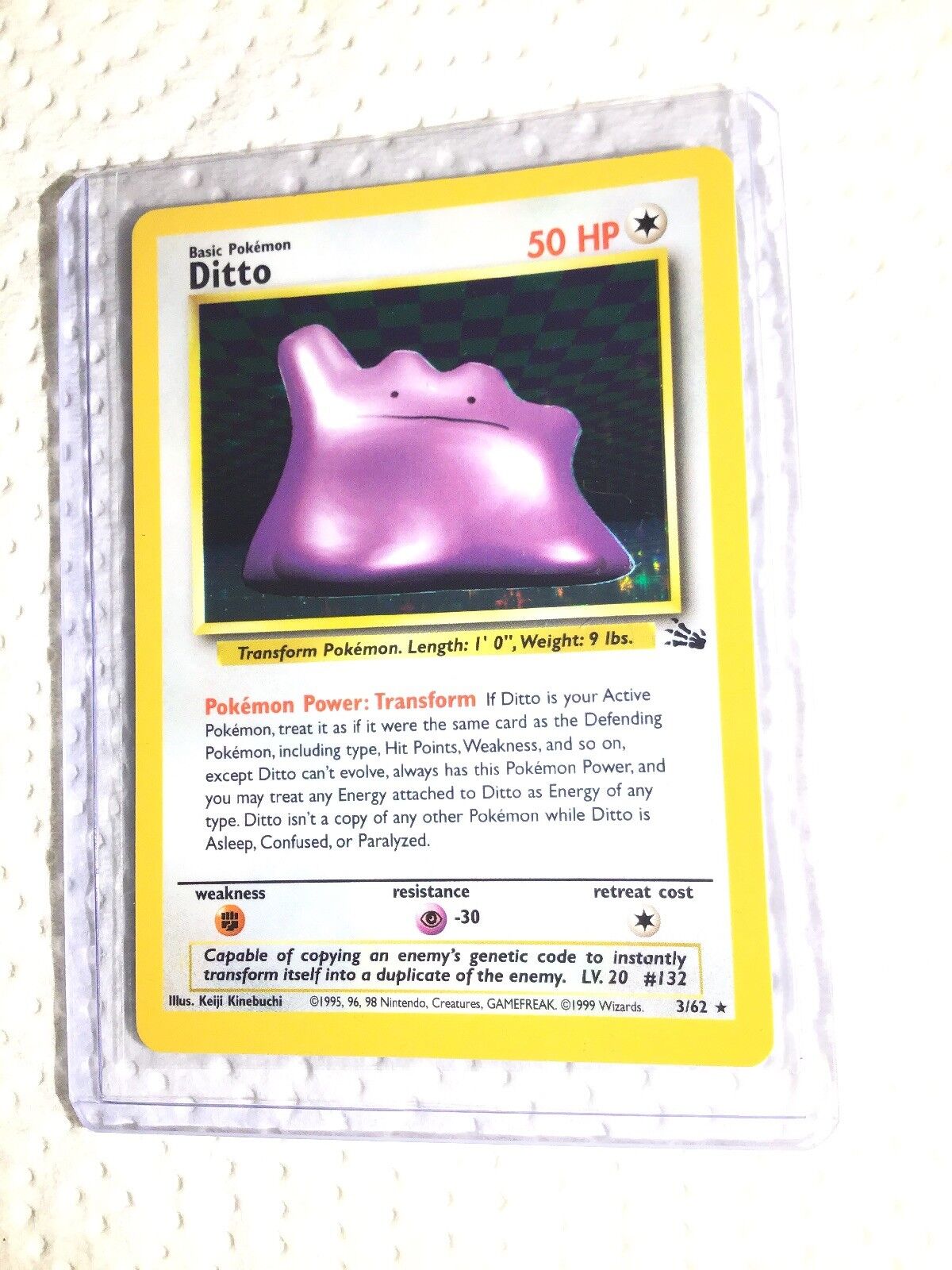 Ditto-Holo 1999 Pokemon TCG Fossil #3/62 - 1999 - GB