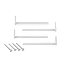 Steel Inside-Mount Window Bar Bracket, White (4-Pack)