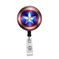 Captain America - Retractable Badge Holder - Badge Reel - Lanyards - Stethoscope