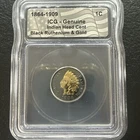 ICG Genuine 1902 INDIAN HEAD CENT PENNY Full Head Coin BLACK RUTHENIUM 24K Gold