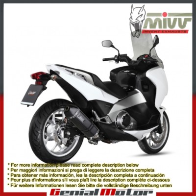 Auspuff exhaust MIVV Speed Edge Schwarz Edelstahl Honda Integra 700 2012 > 2013