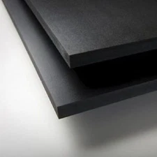 E-PVC Foam Board Sheet - 1/4" thick (6mm) - Black - 12" x 12"