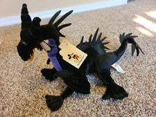 Disney World MALEFICENT DRAGON Plush Sleeping Beauty Dragon Bean Bag With Tags 