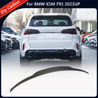 For BMW X5M F95 2023UP Dry CARBON Rear Middle Spoiler Trunk Wing Lid