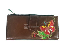 Patricia Nash Nazari Embroidered Leather Wallet with RFID Protection COGNAC NWT