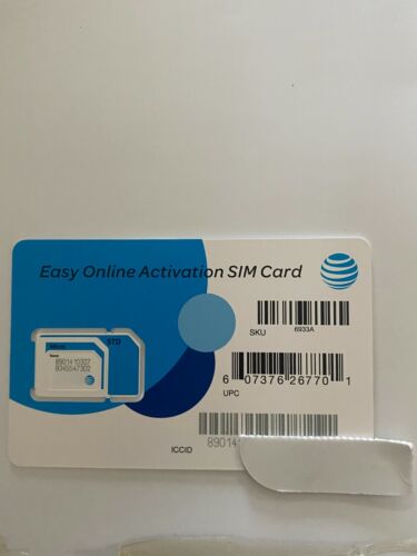 AT&T 5G Triple-cut Sim Card Activation Kit for easy online activation! sku 6933a - Picture 2 of 4