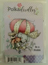 LDRS Creative - Polkadoodles Collection Cling Mounted Rubber Stamps In a Pickle 