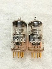 Siemens e88CC 6922 Cca 6DJ8 Grey Shield Gold Pin NOS One Tube Price
