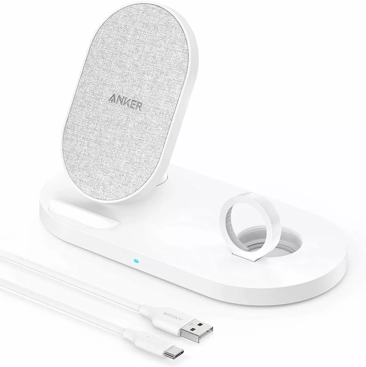 Anker PowerWave 2 in 1 Stand Qi Wireless Charger White A2595 eBay