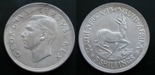 ZALDI2010 - SUID-AFRIKA , SUDAFRICA . 5 SHILLINGS DE 1949 . PLATA