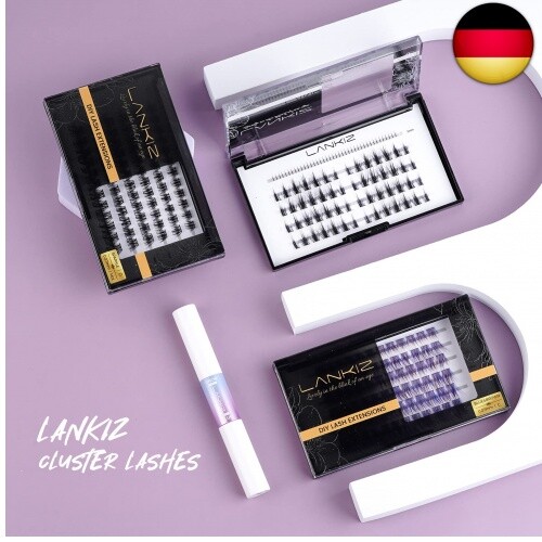 Lankiz DIY Wimpern-Cluster Set – 10 Paar, Anemone Style, Für Obere & Untere Wimpern, Einfach Anzubringen