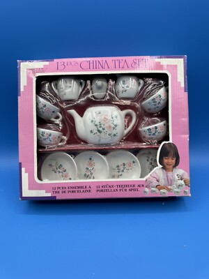 Vintage 13 Piece Kids Porcelain China Tea Set