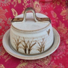 Ilfracombe 18cm Studio Pottery Stoneware Butter Or Cheese Dish With Lid