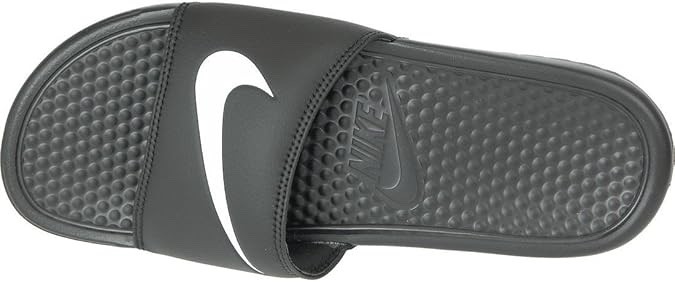 Nike Benassi Swoosh Mens 7 Black White Slide Sandal NEW 