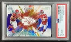 PATRICK MAHOMES II TRAVIS KELCE PSA 10 2025 PANINI PRIZM #7 COLOR BLAST DUALS SP