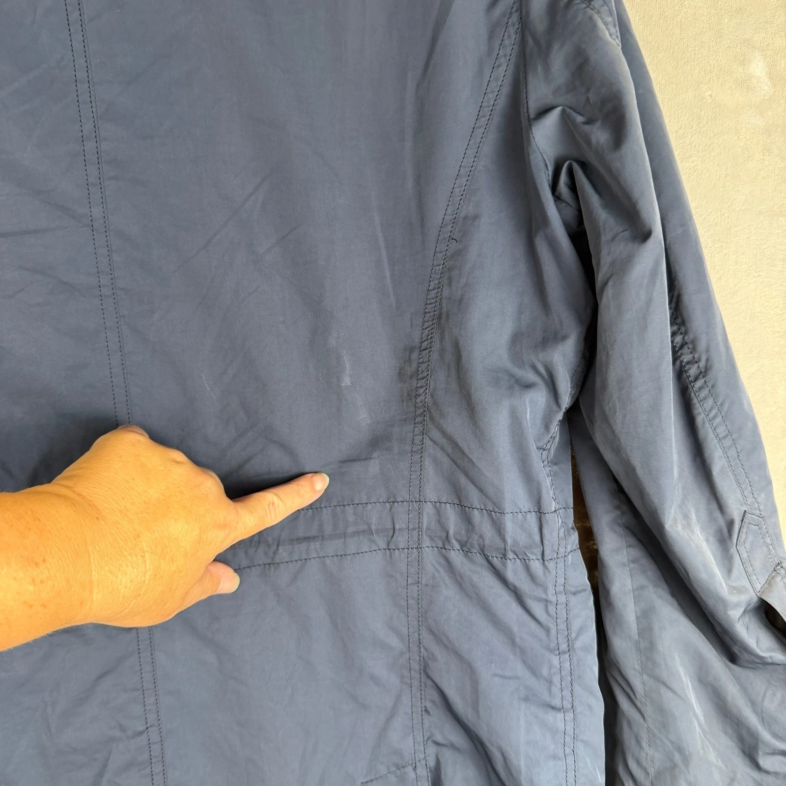 Suitsupply Navy Blue Field Jacket Mens Full Zip Multi Pocket Utility Coat - product detail image 8