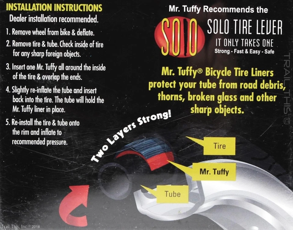 Mr. Tuffy 3XL 26" o 29" x 3.1 - 4" Neumático (2) Forros Grasa MTB Bicicleta Paradas Planas Bronceadas Foto 4 de 4