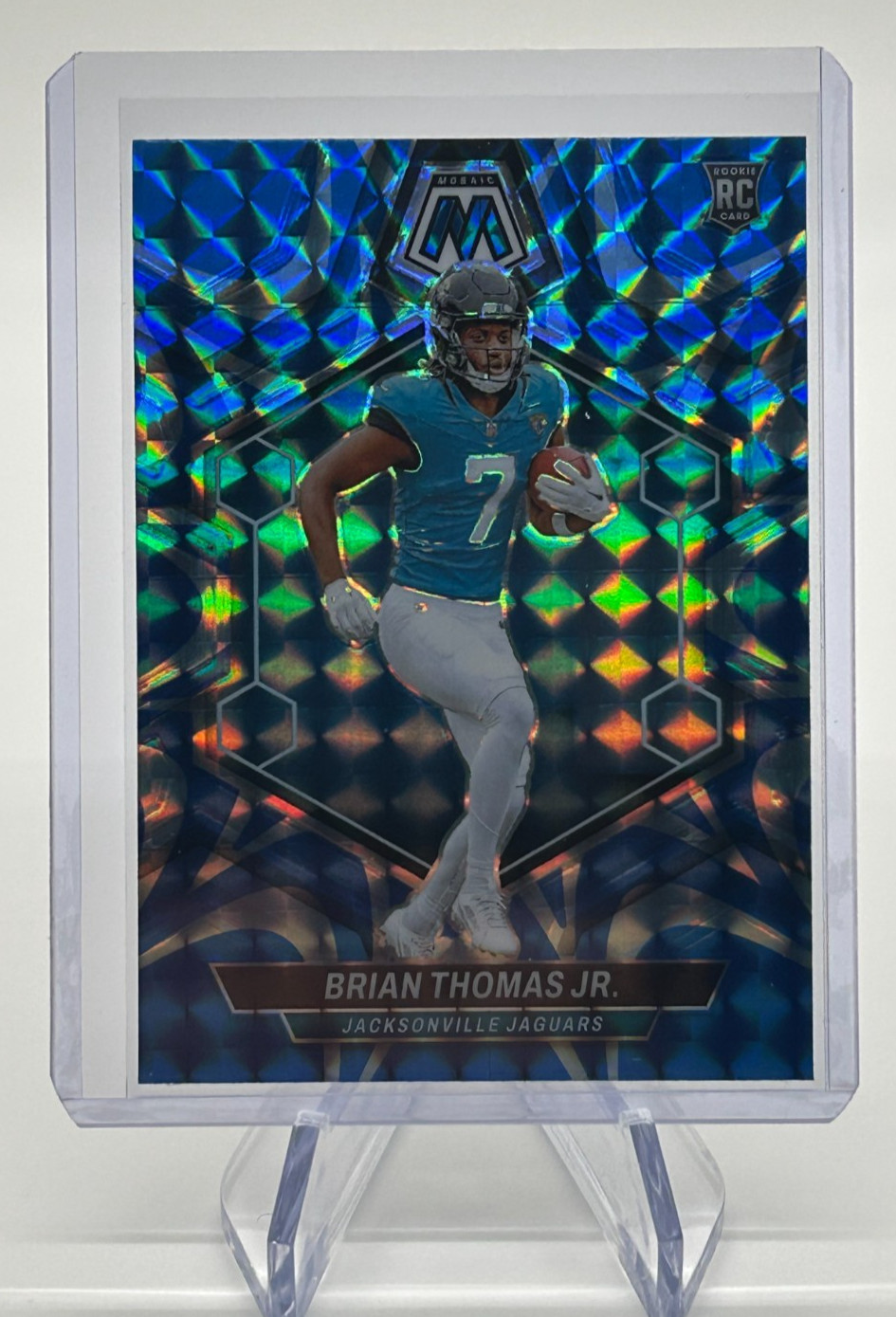 2024 Panini Mosaic Brian Thomas Jr. Reactive Blue #323 Jacksonville Jags RC