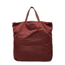 Prada Tessuto Triangle Logo Tote Women Brown One Size