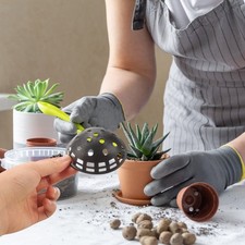  10pcs Flower Pot Hole Mesh Pads Bonsai Grid Drainage Mesh Mat Bowl Shape